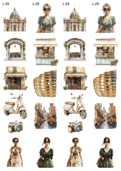 A29 embossed sticker