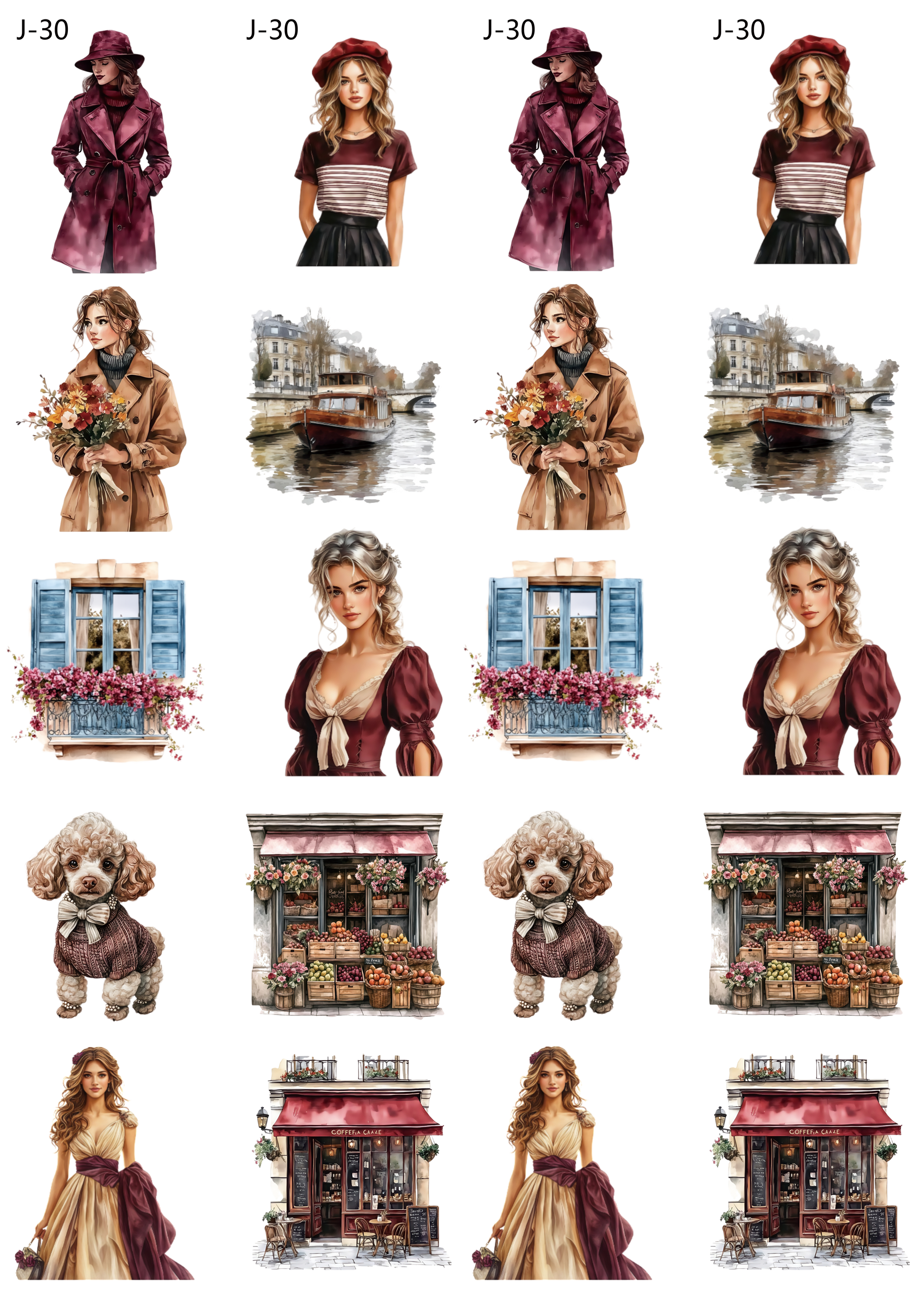 A30 embossed sticker