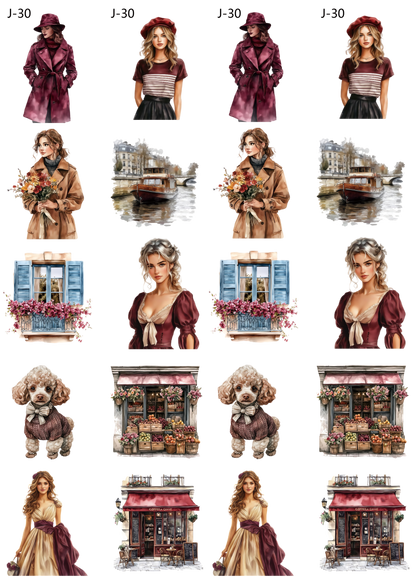 A30 embossed sticker