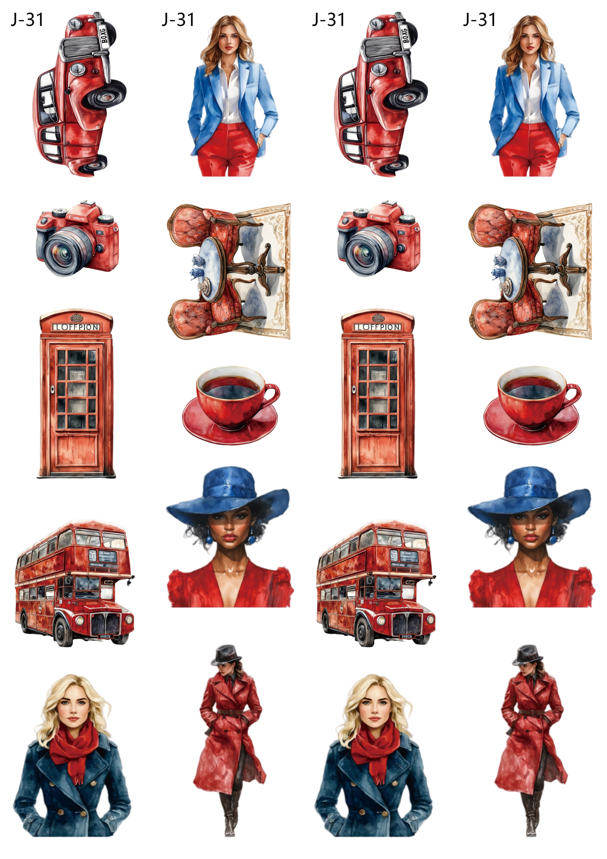 A31 embossed sticker