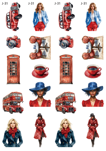 A31 embossed sticker