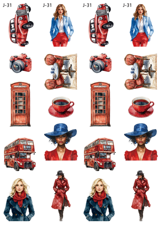 A31 embossed sticker