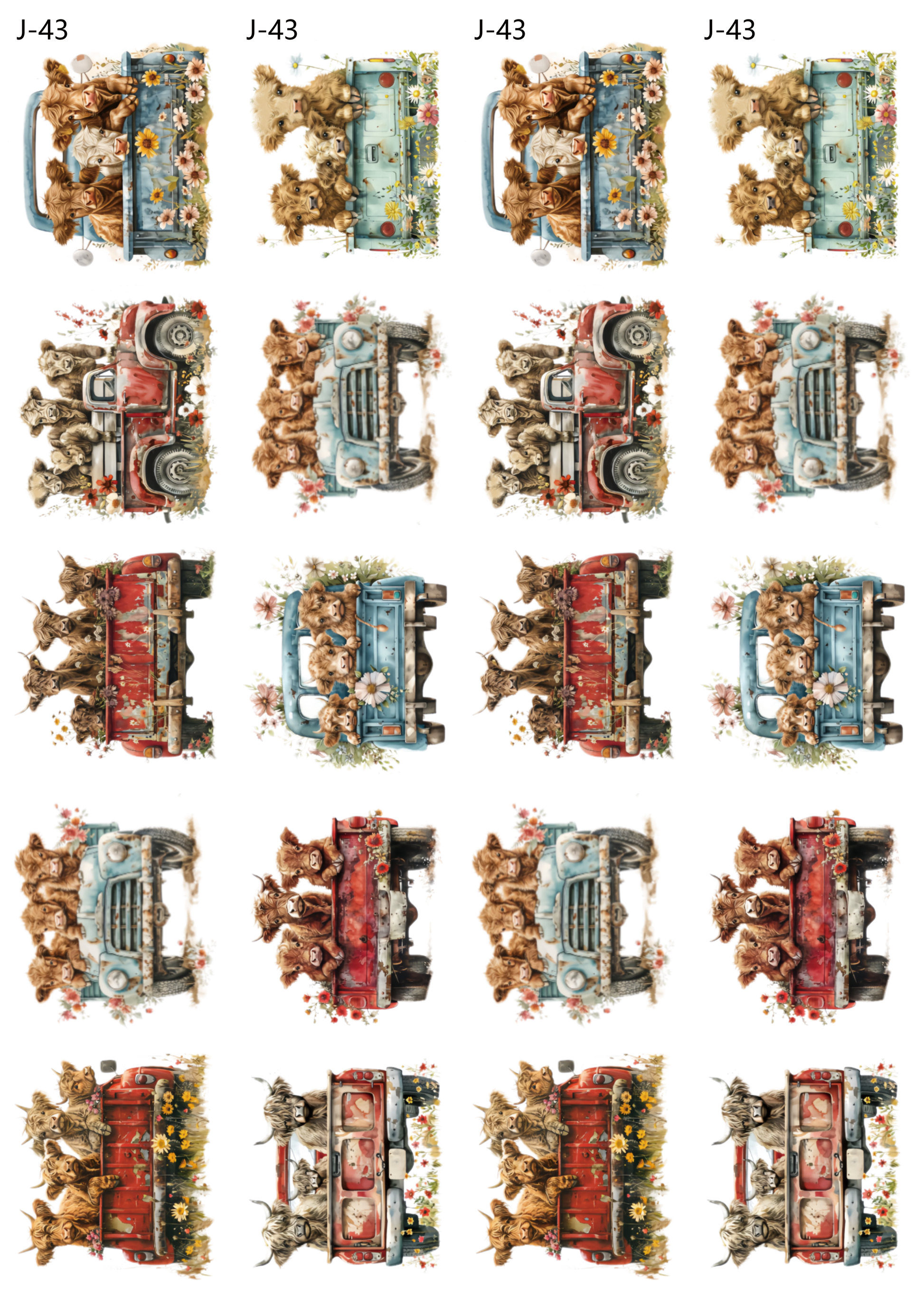 A43 embossed sticker