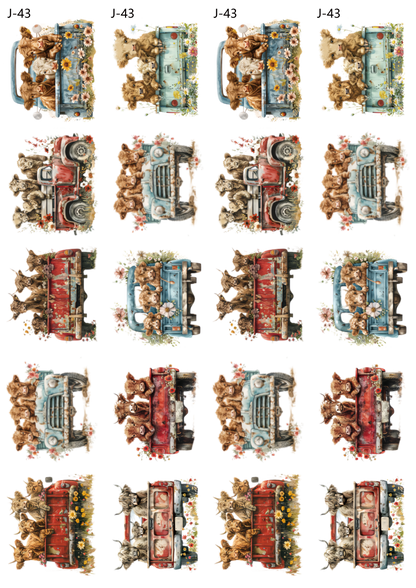 A43 embossed sticker