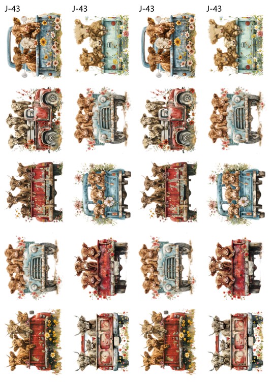 A43 embossed sticker