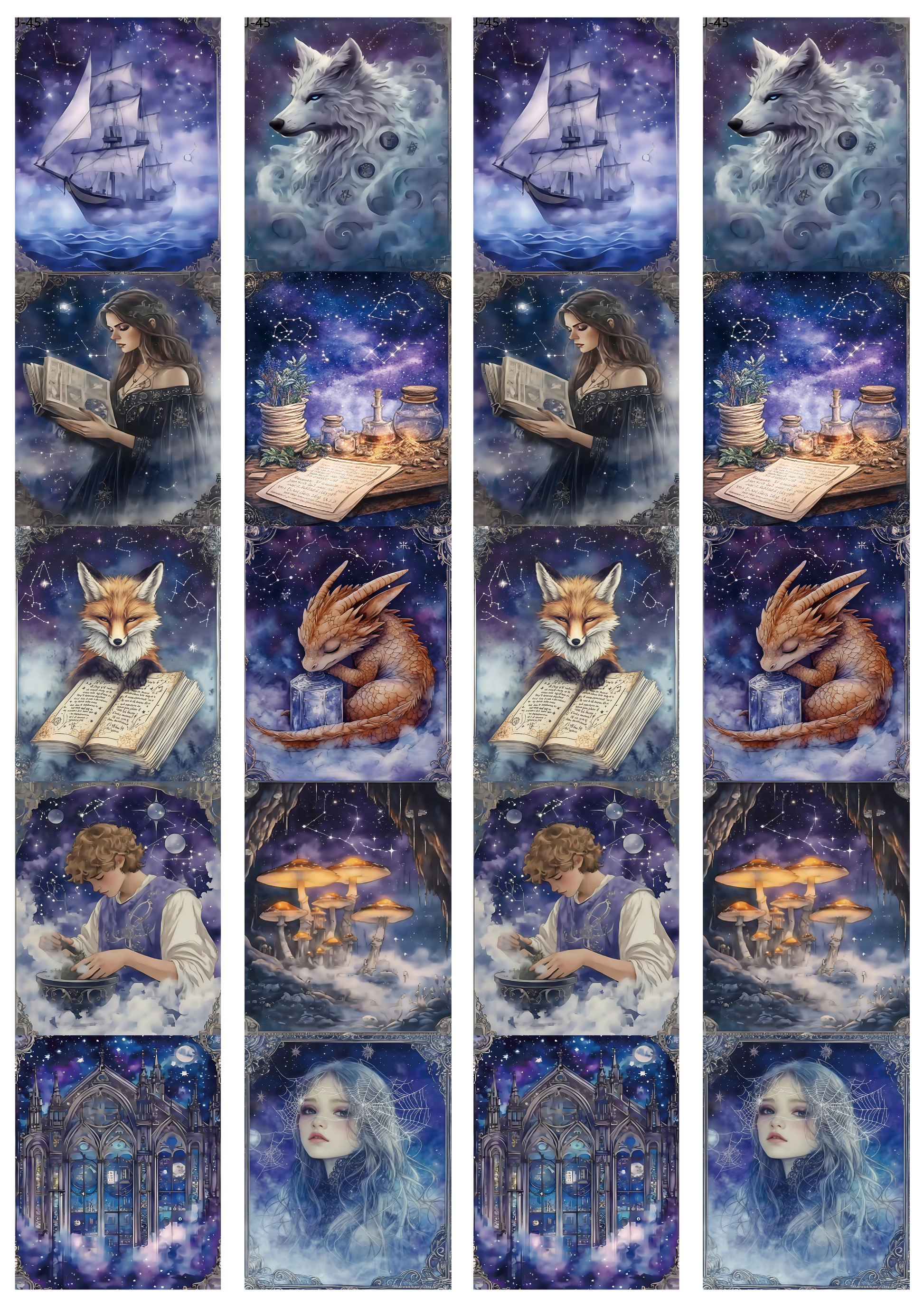 A45 embossed sticker