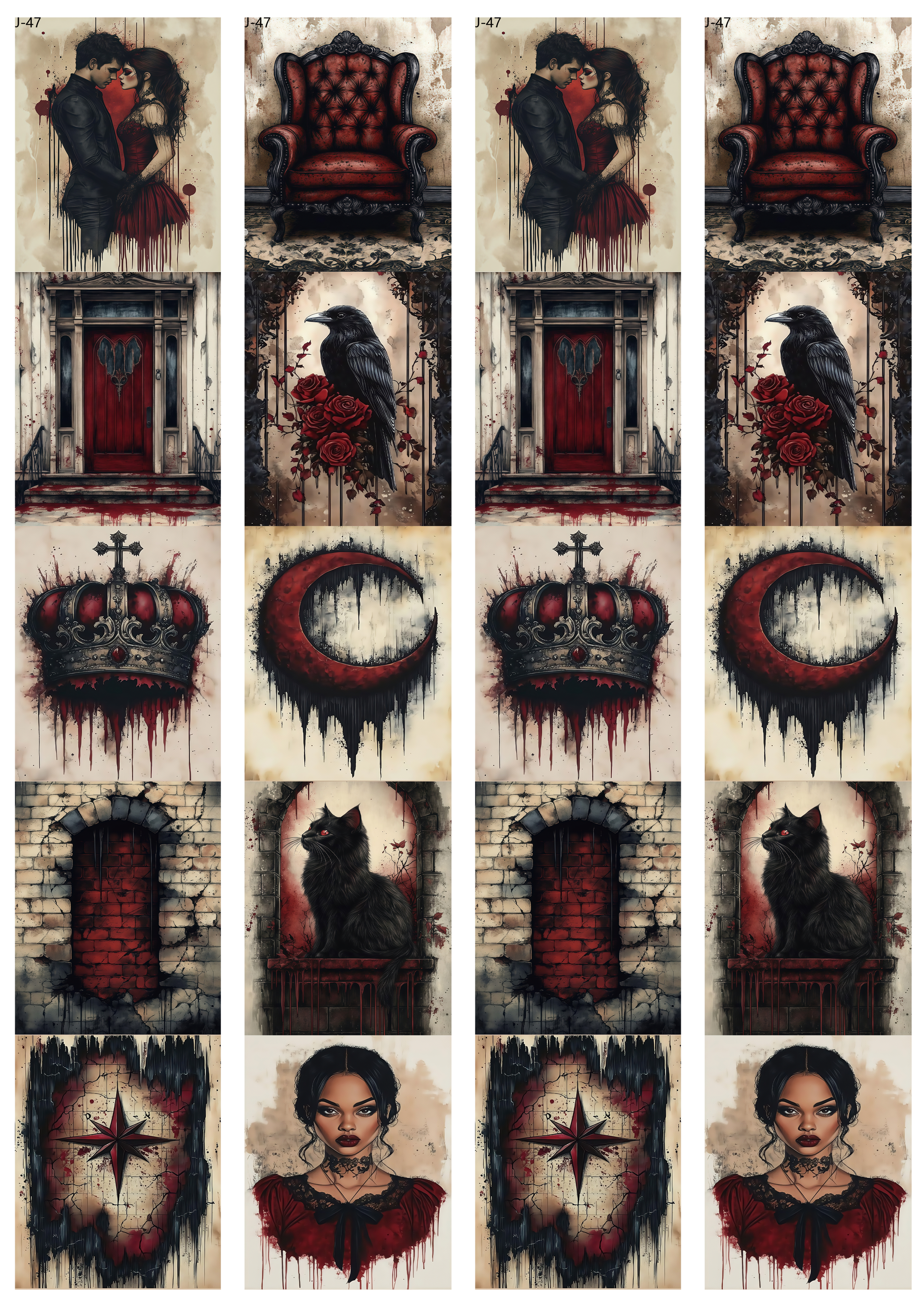 A47 embossed sticker