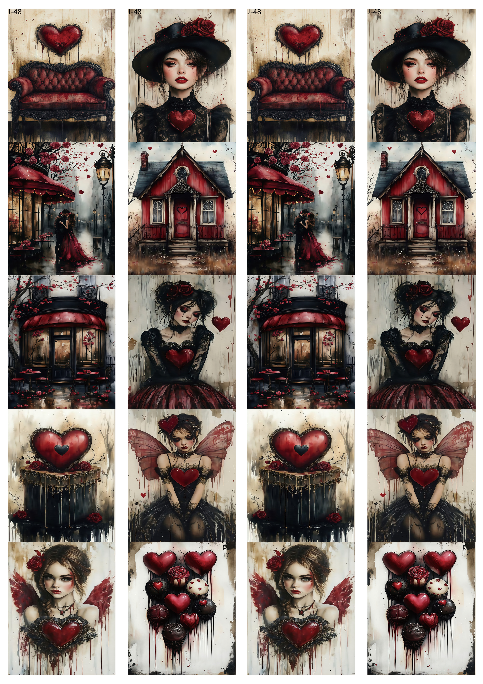 A48 embossed sticker