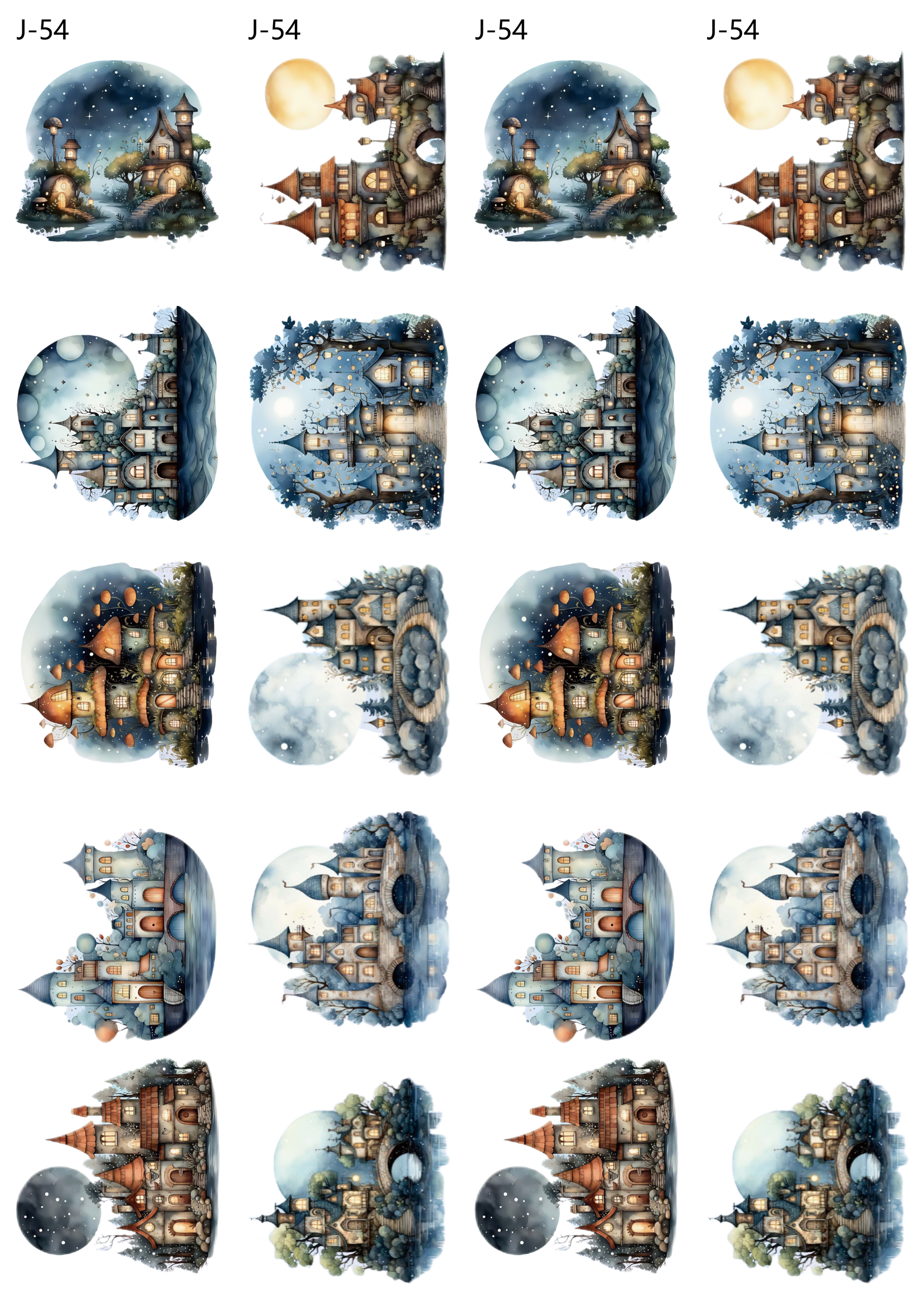 A54 embossed sticker