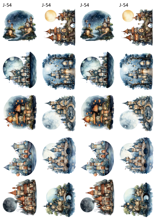 A54 embossed sticker