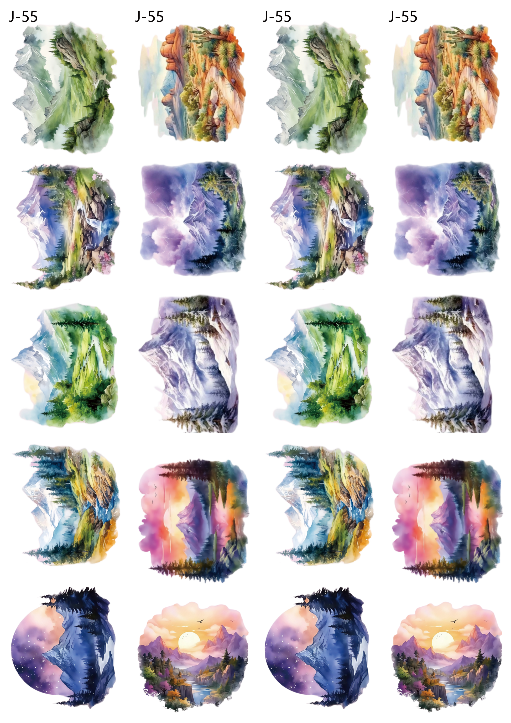 A55 embossed sticker