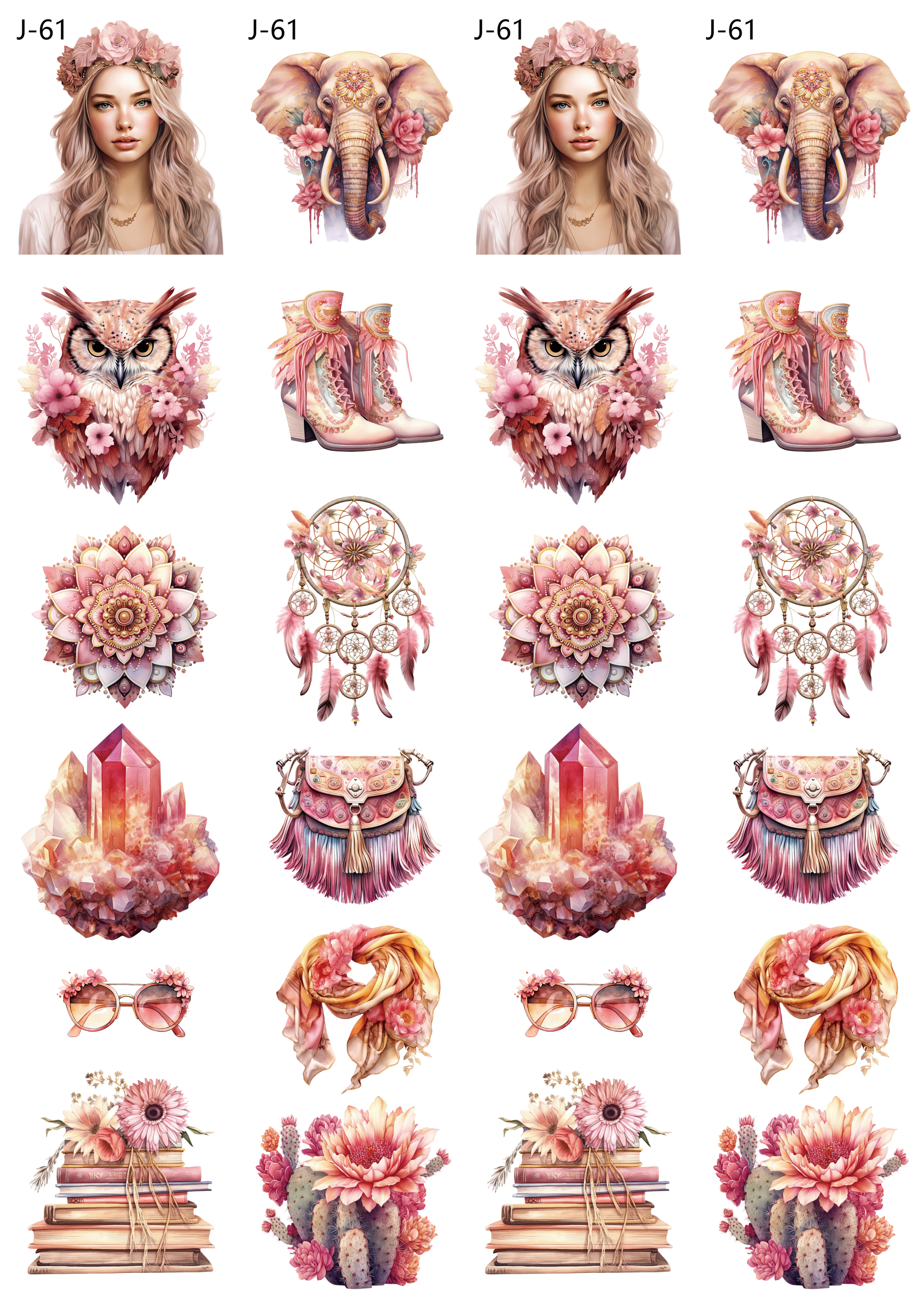 A61 embossed sticker