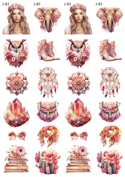 A61 embossed sticker