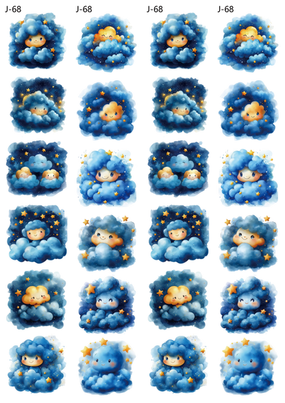 A68 embossed sticker