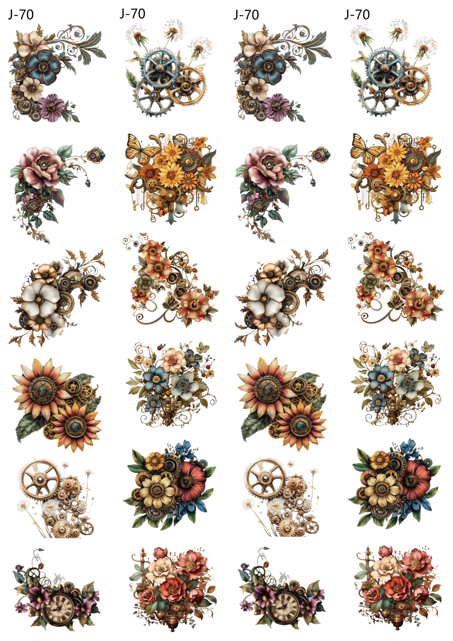 A70 embossed sticker