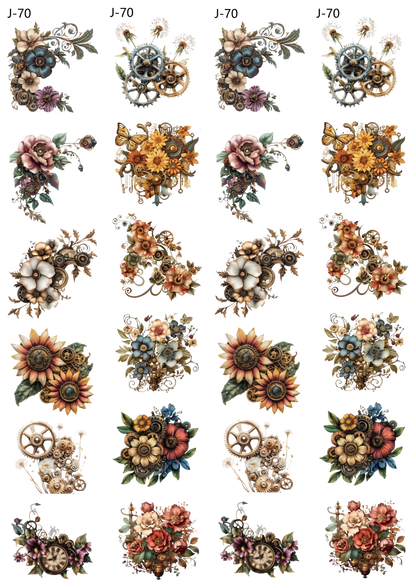 A70 embossed sticker