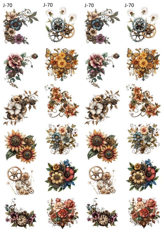 A70 embossed sticker