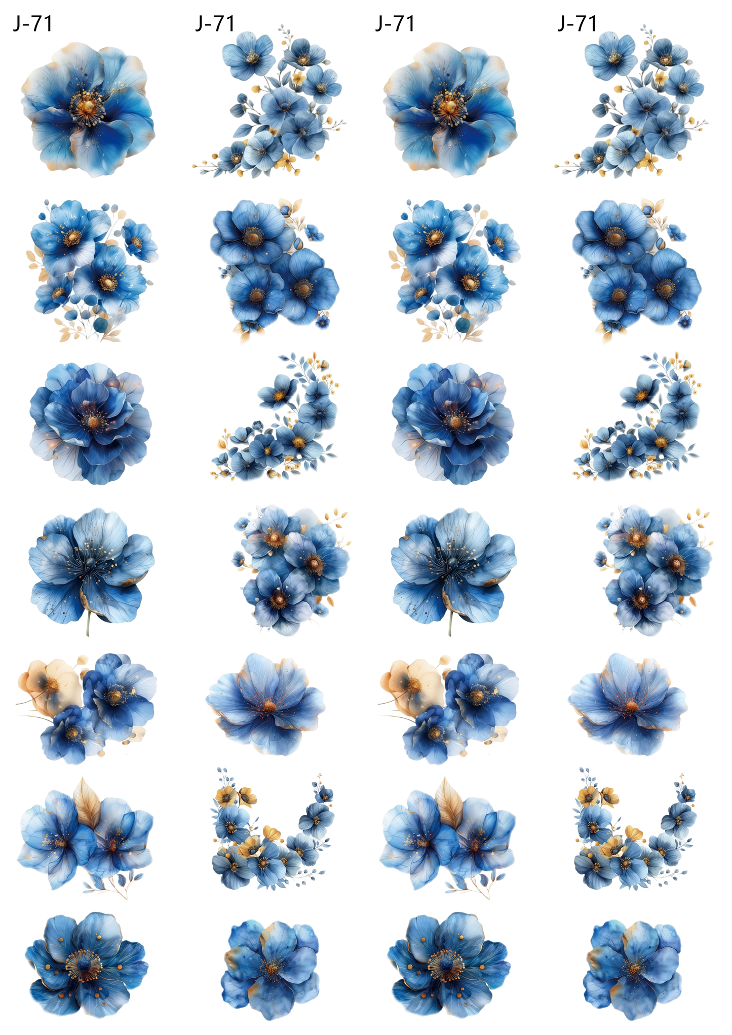 A71 embossed sticker