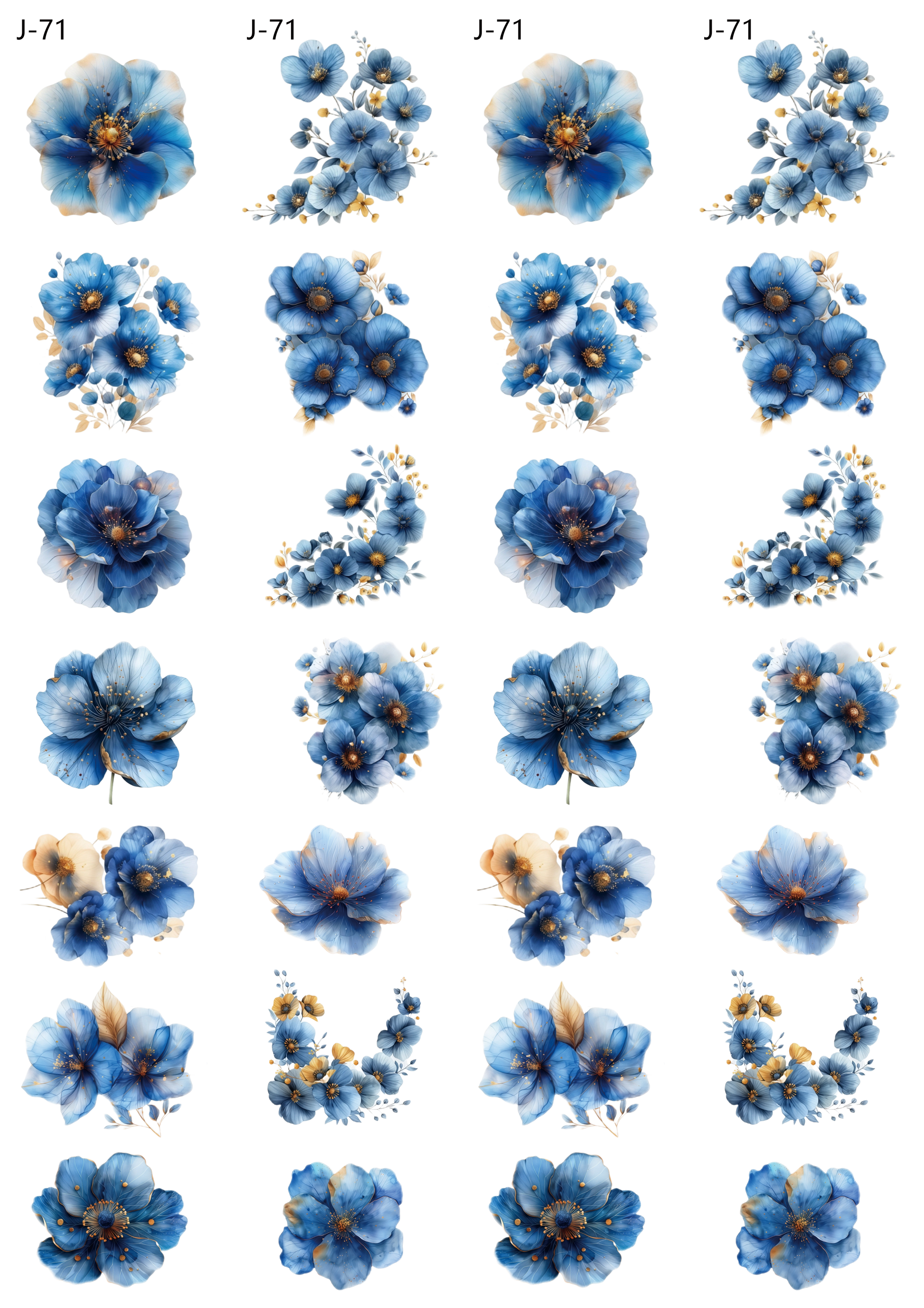 A71 embossed sticker