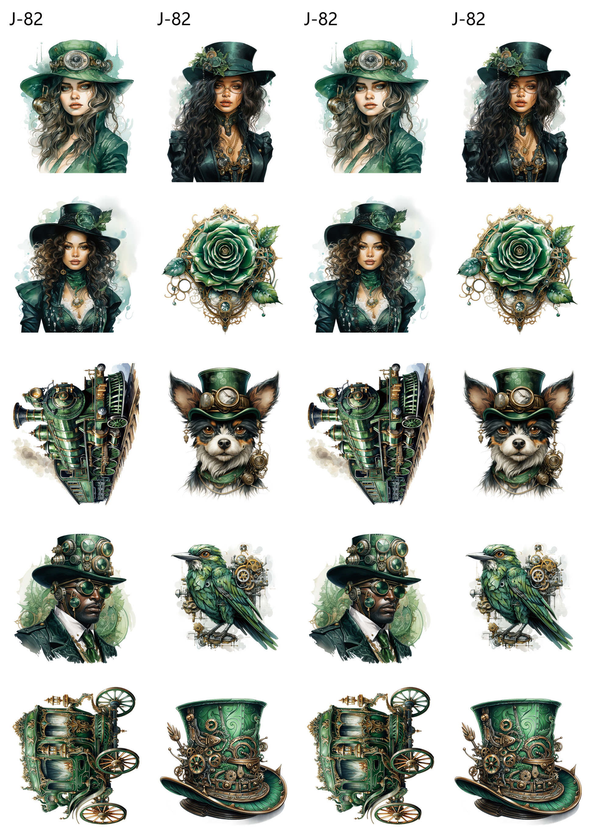 A82 embossed sticker