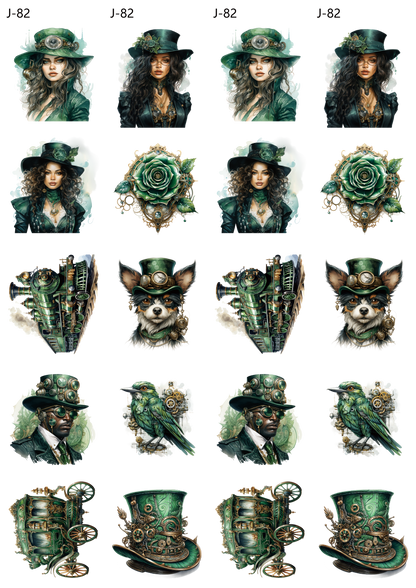 A82 embossed sticker