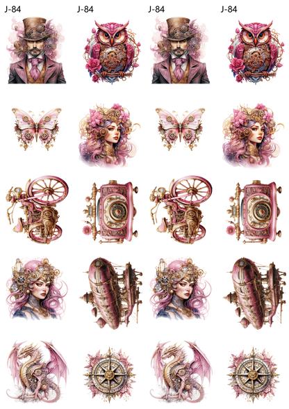 A84 embossed sticker