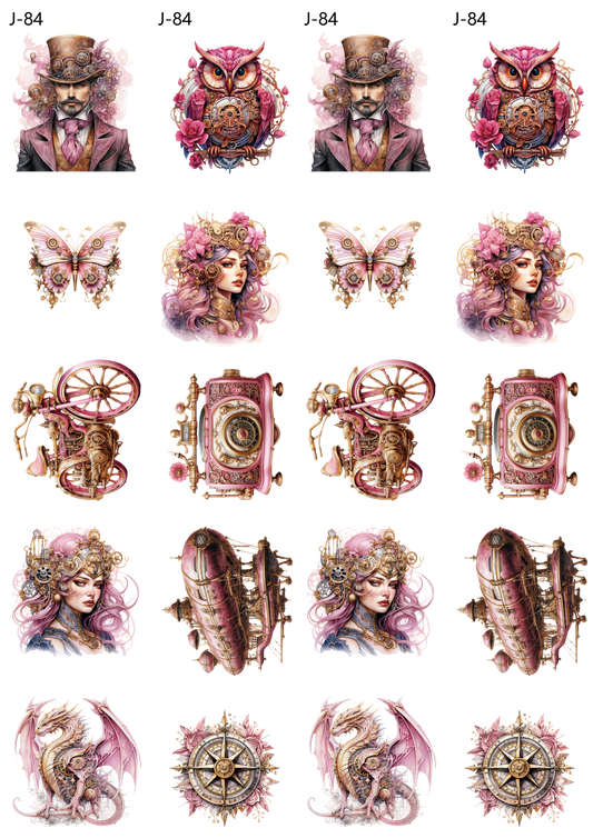 A84 embossed sticker