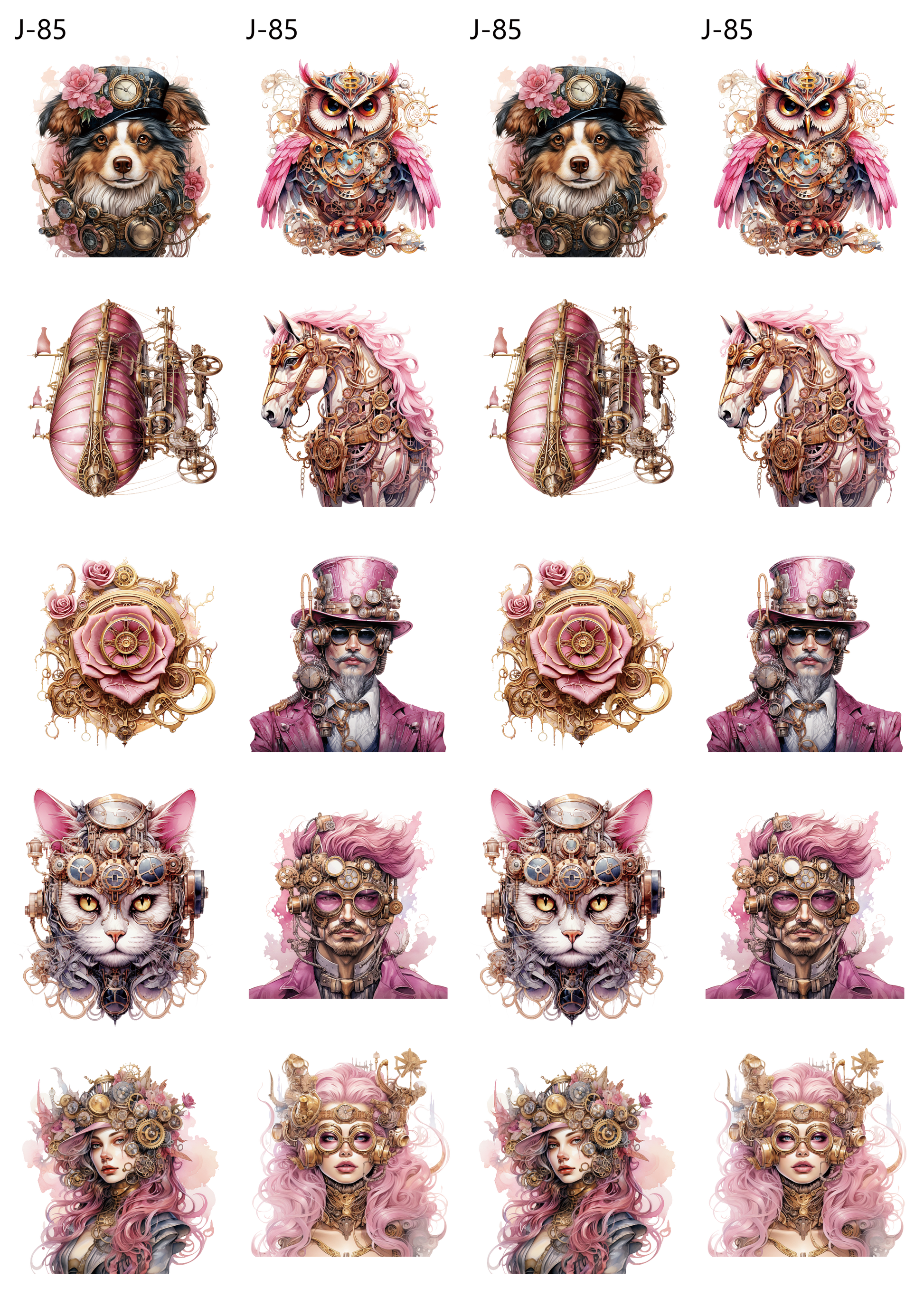 A85 embossed sticker