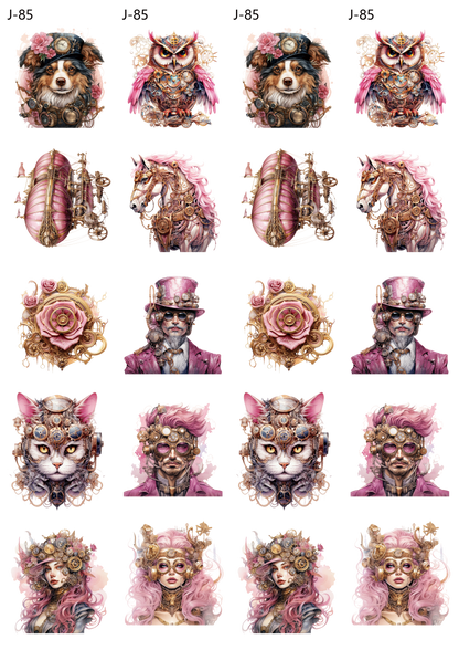 A85 embossed sticker