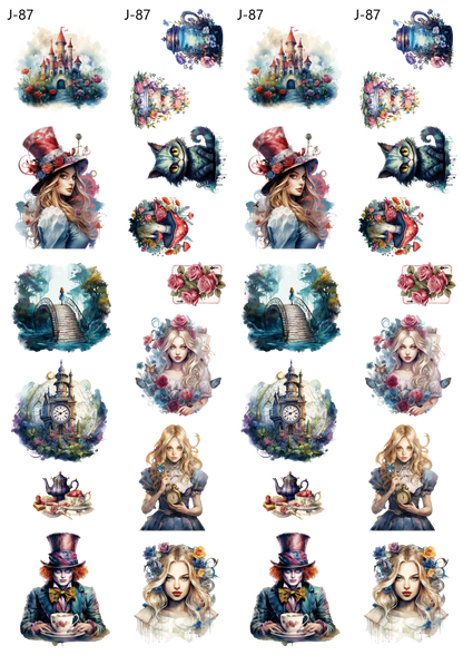 A87 embossed sticker