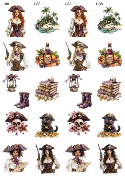 A88 embossed sticker