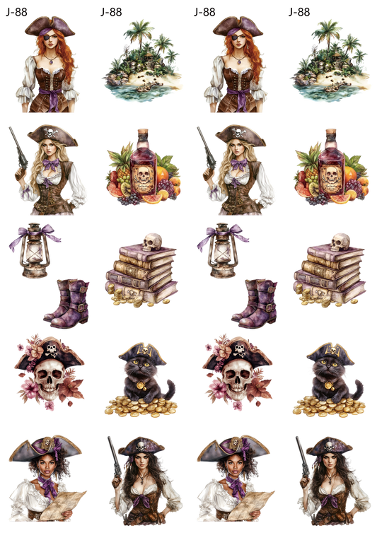 A88 embossed sticker