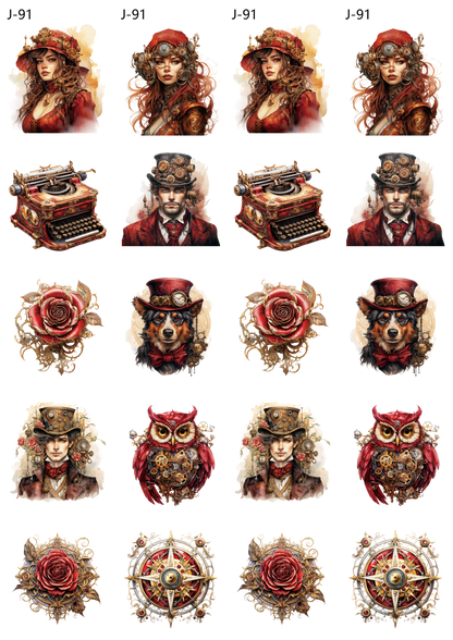 A91 embossed sticker