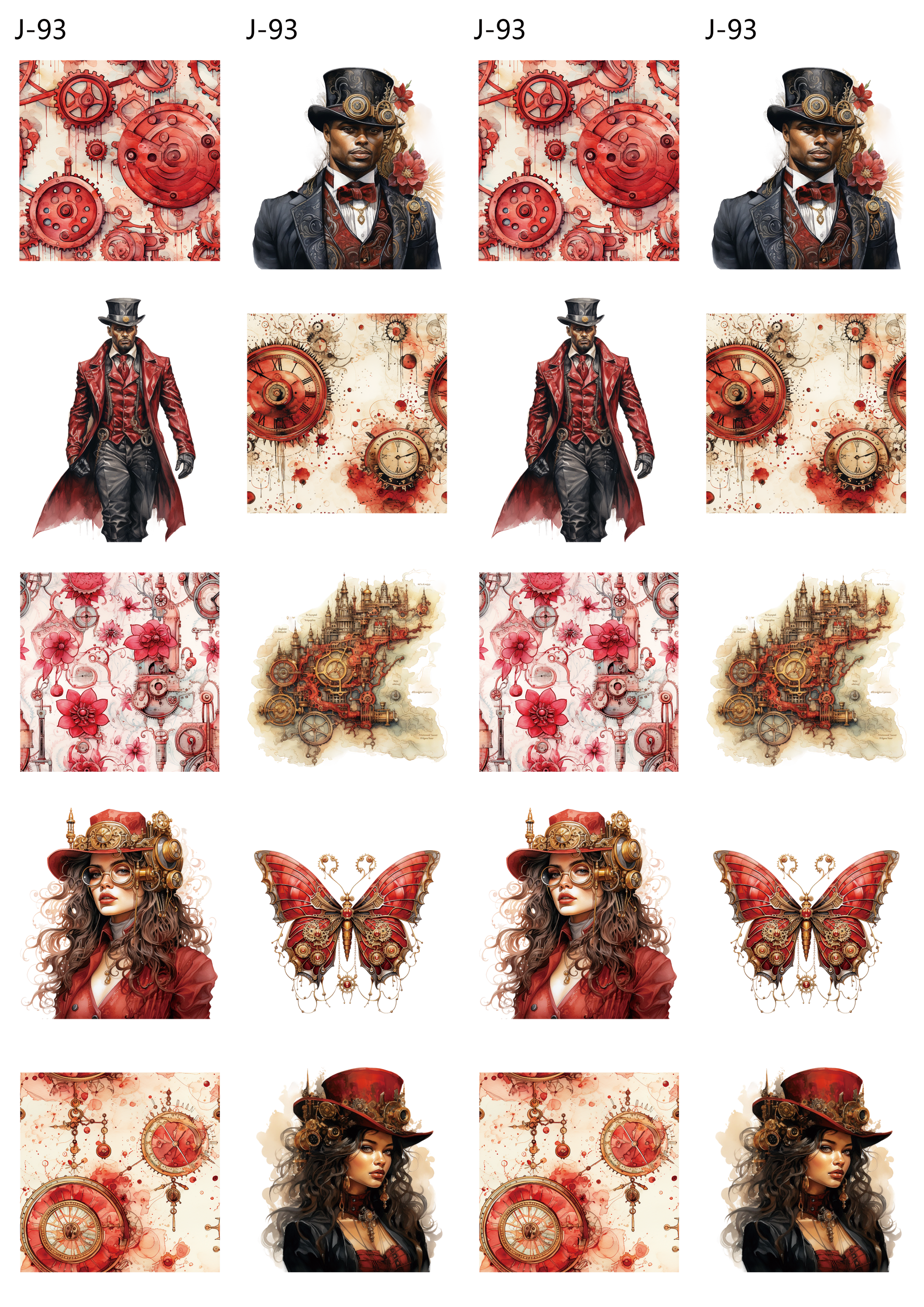 A93 embossed sticker