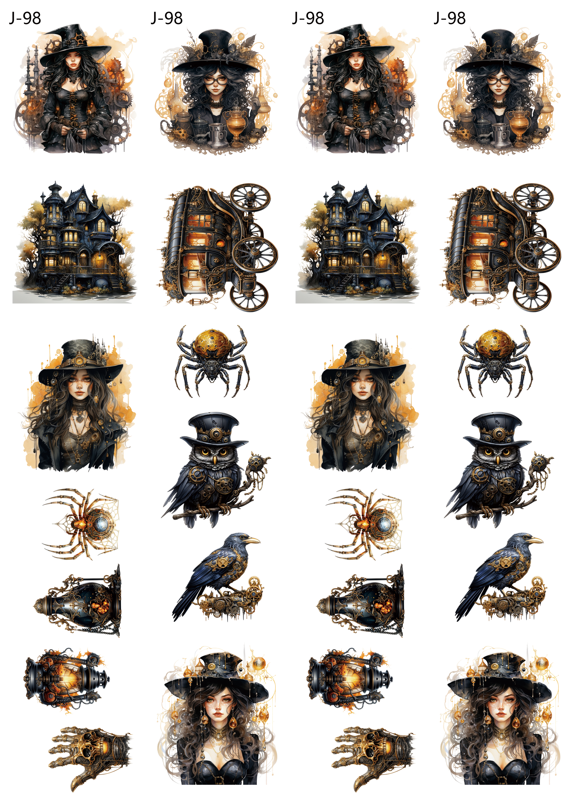 A98 embossed sticker