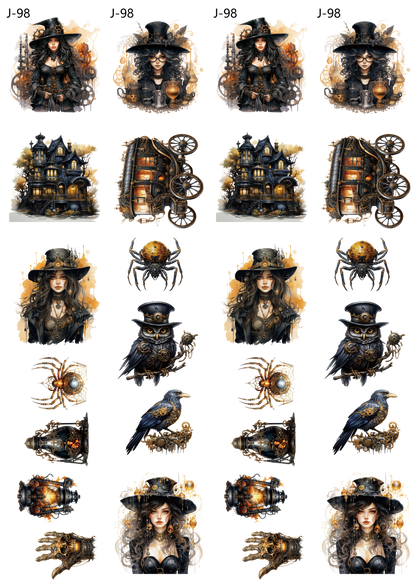 A98 embossed sticker