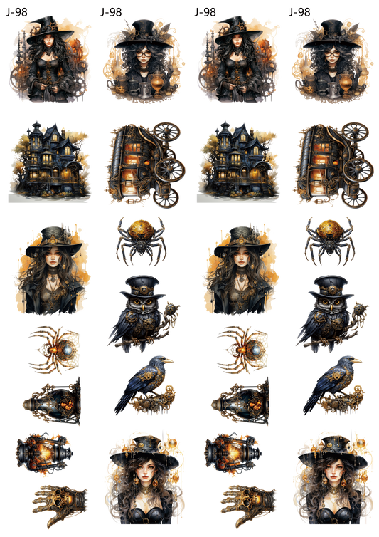 A98 embossed sticker