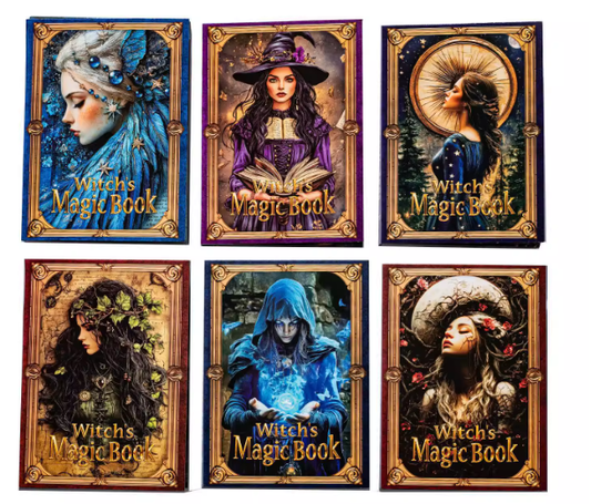F01 Witch's Magic Book Series Retro Dark Junk Journey Journal Base Material Paper Decorative Background Paper