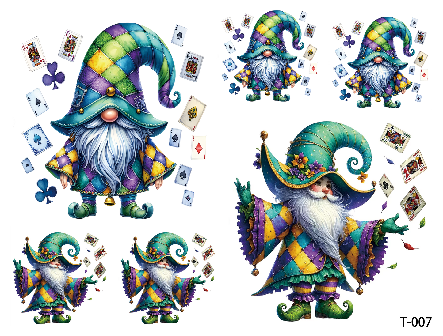 T001-T010 3D pre-cut embossed sticker 1pcs(4.92*3.74 inch) T007