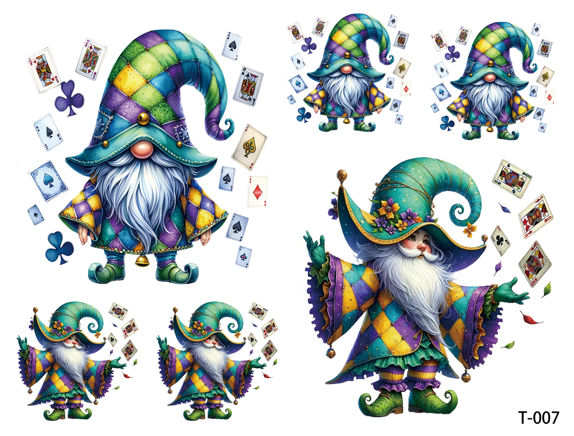 T001-T010 3D pre-cut embossed sticker 1pcs(4.92*3.74 inch) T007