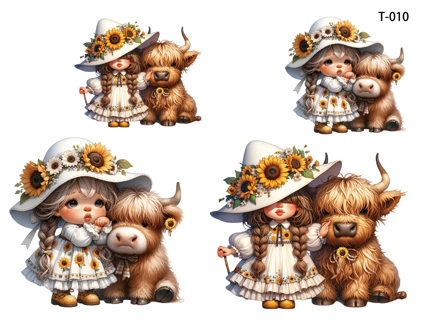 T001-T010 3D pre-cut embossed sticker 1pcs(4.92*3.74 inch) T010