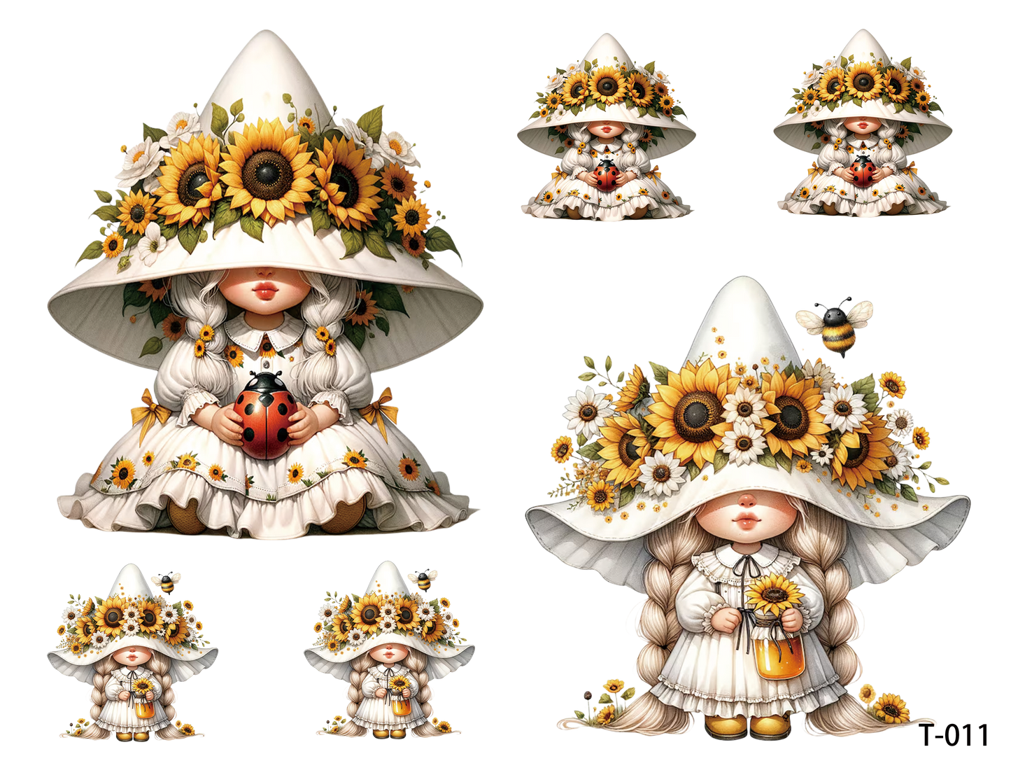 T011-T020 3D pre-cut embossed sticker 1pcs（4.92*3.74 inch） T-011