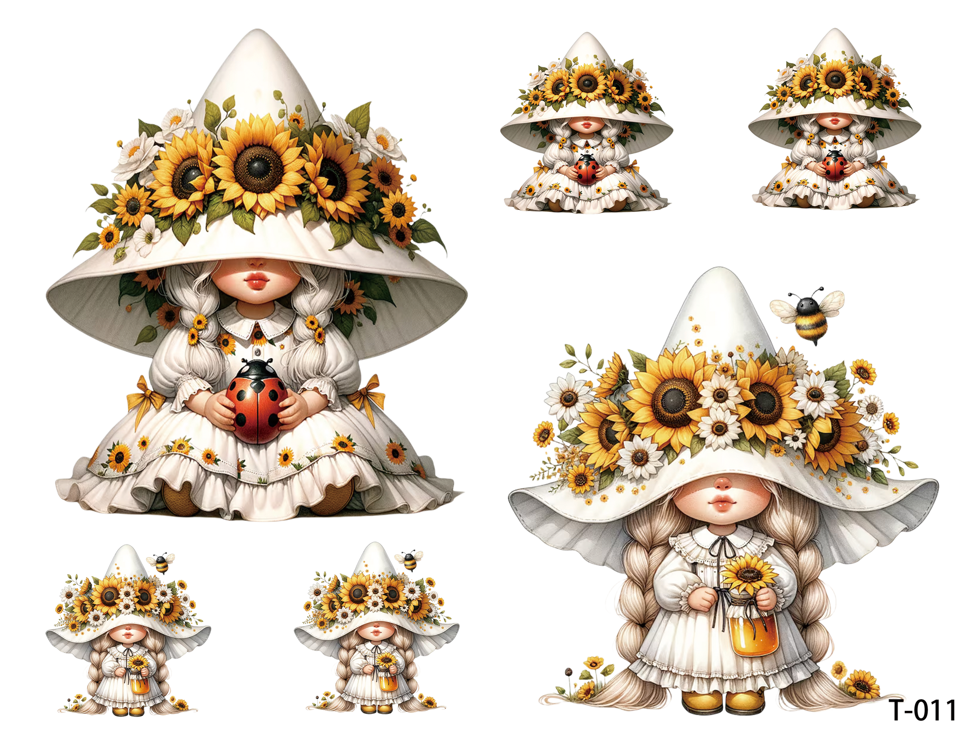 T011-T020 3D pre-cut embossed sticker 1pcs（4.92*3.74 inch） T-011