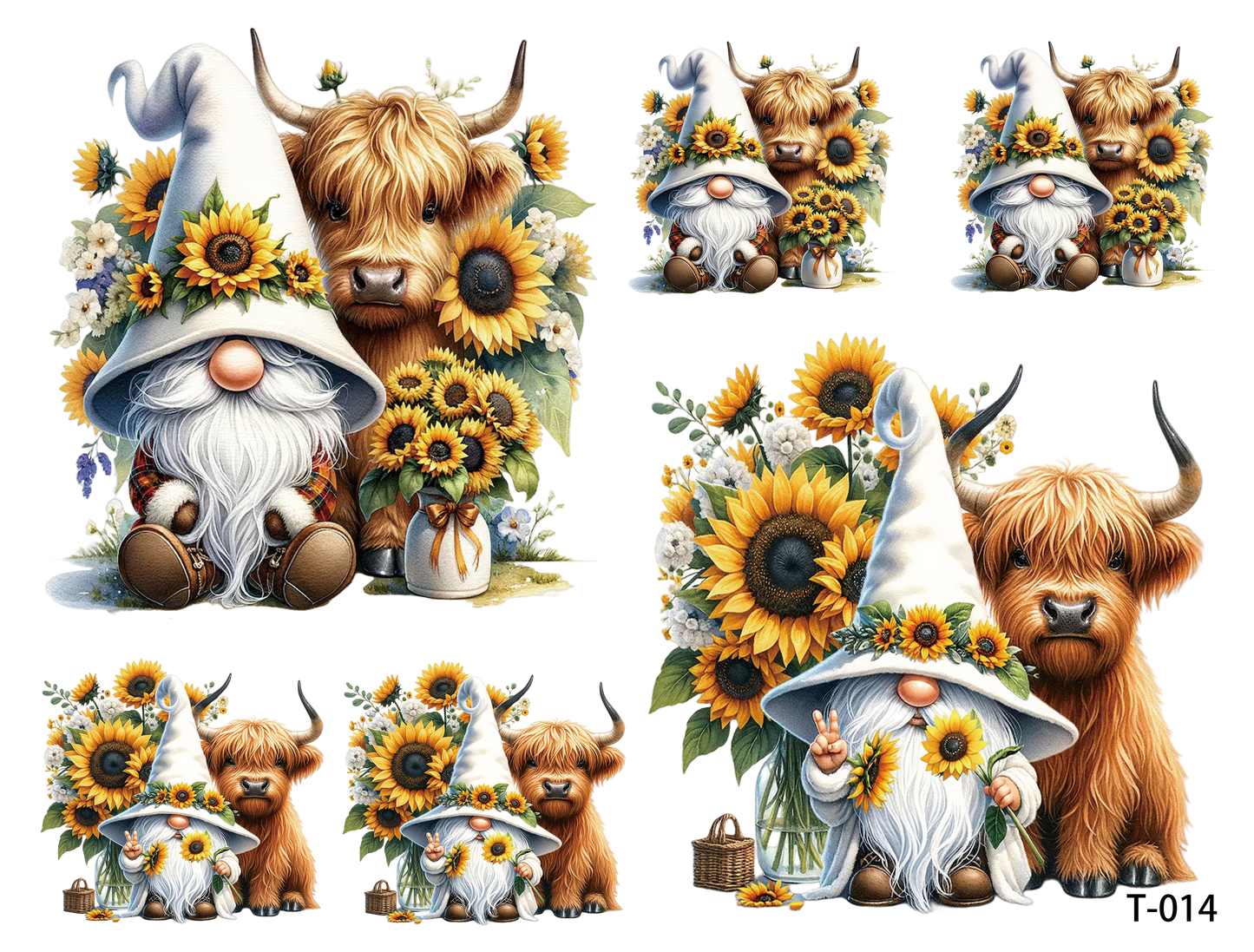 T011-T020 3D pre-cut embossed sticker 1pcs（4.92*3.74 inch） T-014