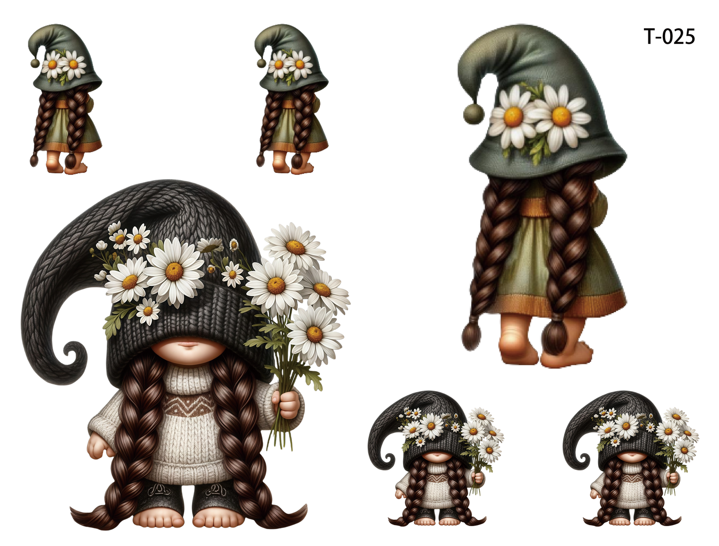 T021-T030 3D pre-cut embossed sticker 1pcs(4.92*3.74 inch) T025