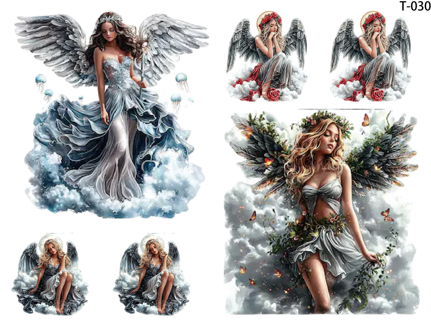 T021-T030 3D pre-cut embossed sticker 1pcs(4.92*3.74 inch) T030