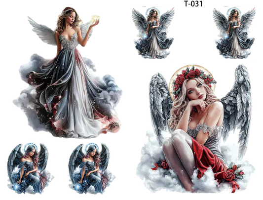 T031-T038 3D pre-cut embossed sticker 1pcs(4.92*3.74 inch) T031