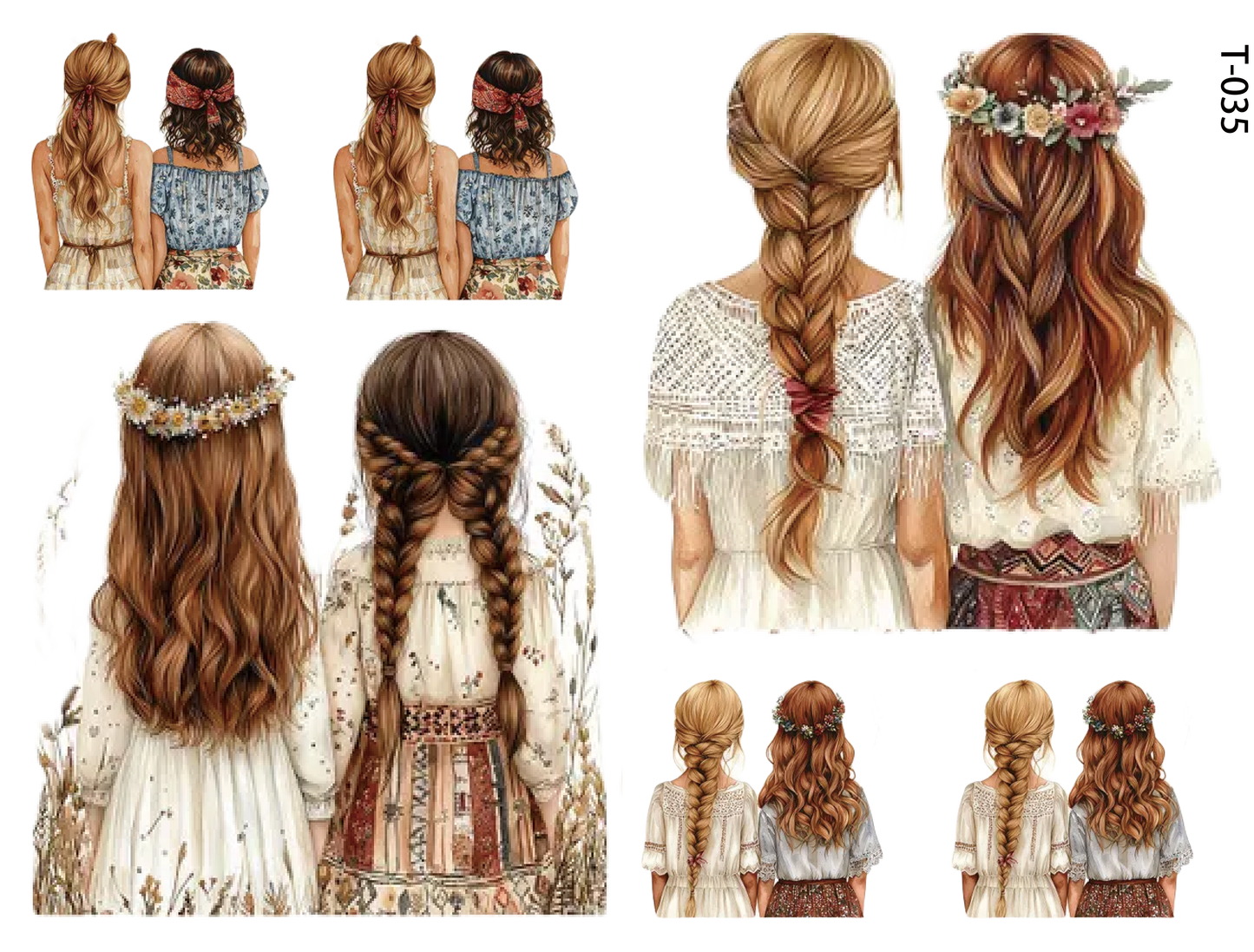 T031-T038 3D pre-cut embossed sticker 1pcs(4.92*3.74 inch) T035