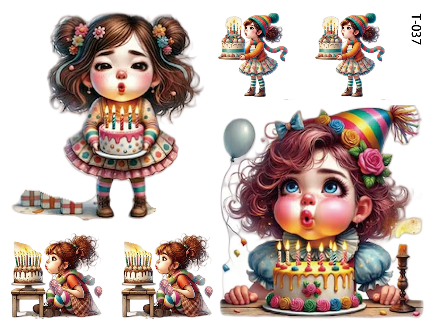 T031-T038 3D pre-cut embossed sticker 1pcs(4.92*3.74 inch) T037