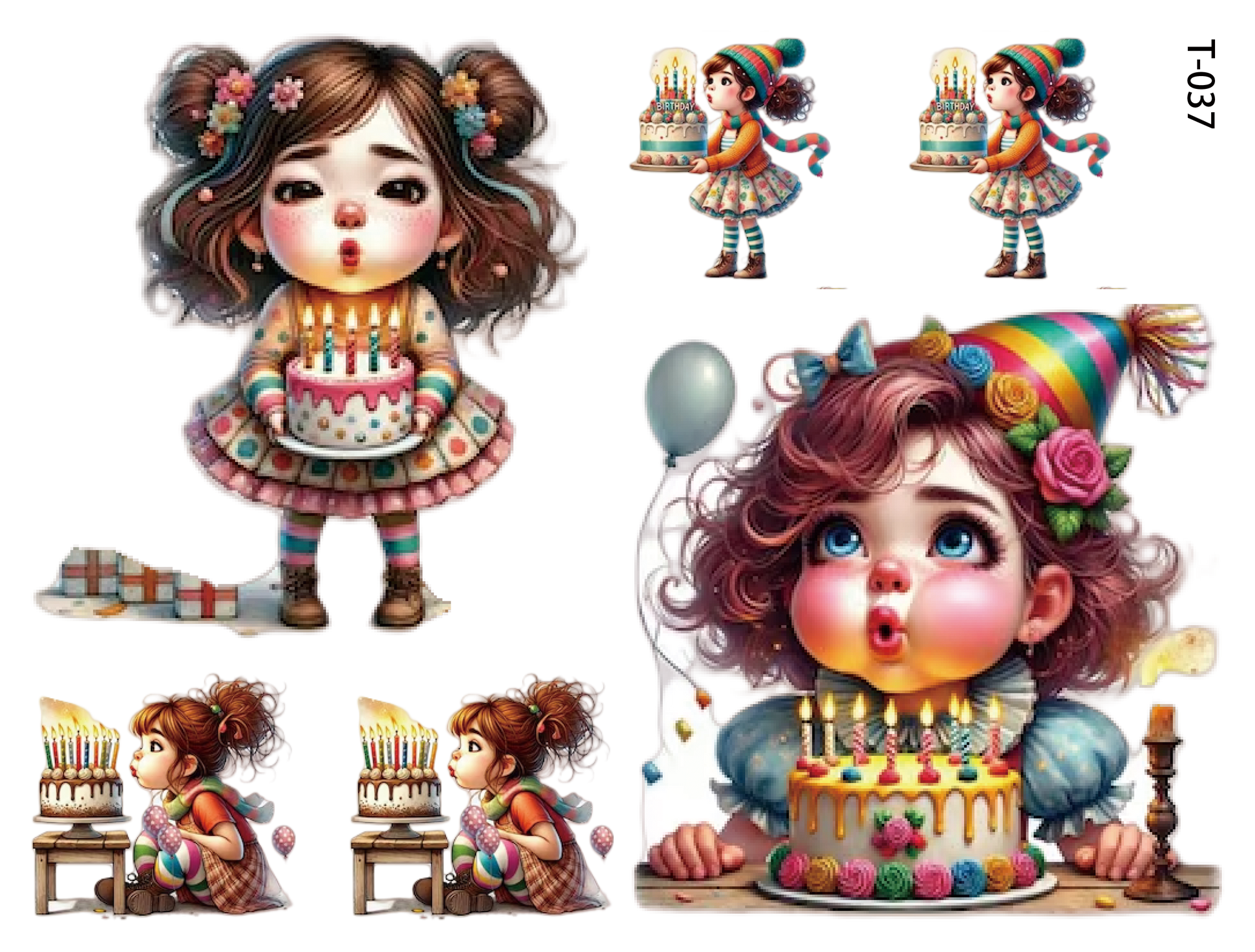 T031-T038 3D pre-cut embossed sticker 1pcs(4.92*3.74 inch) T037
